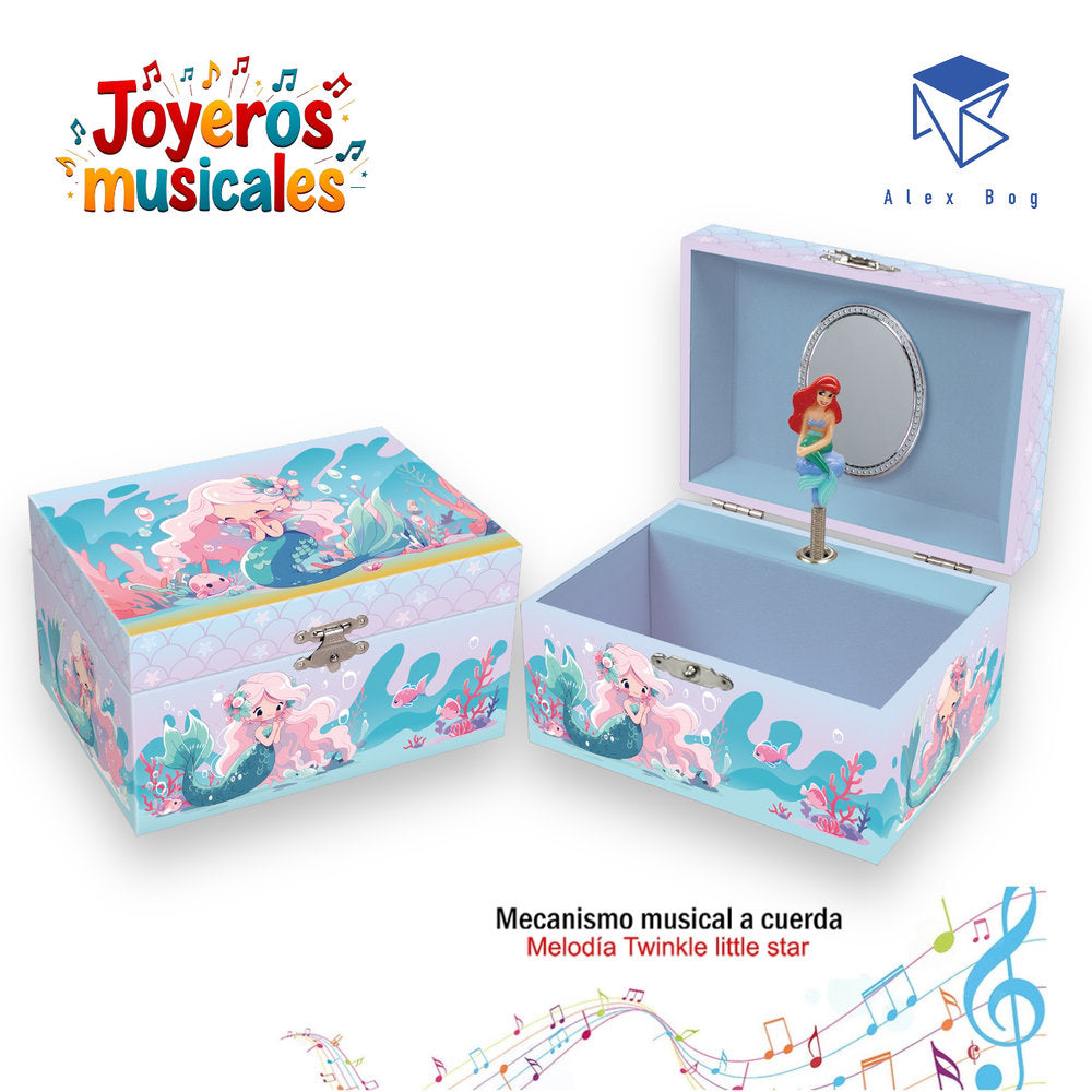 JOYERO MUSICAL PEQUEÑO MERMAID ON THE SEA | ROYMART | 1 UNIDAD | 8431234194777 Imagen principal del producto