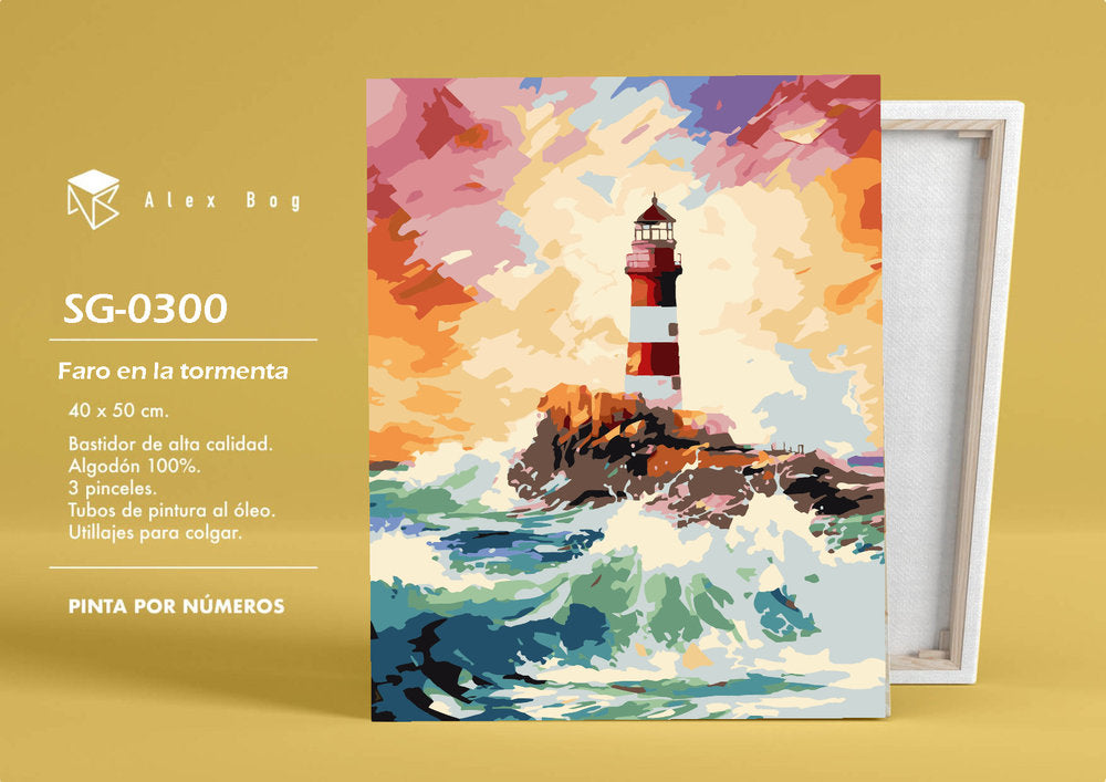 PINTAR POR NUMEROS FARO EN LA TORMENTA | ROYMART | 1 UNIDAD | 8431234196597 Imagen principal del producto