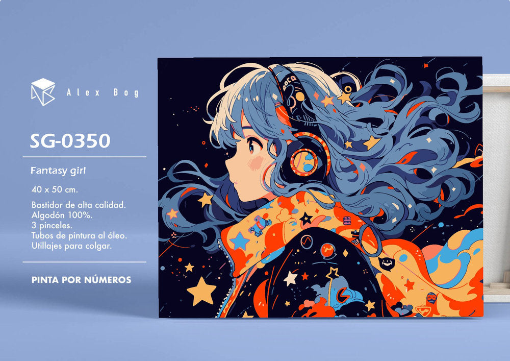 PINTAR POR NUMEROS FANTASY GIRL | ROYMART | 1 UNIDAD | 8431234196641 Imagen principal del producto