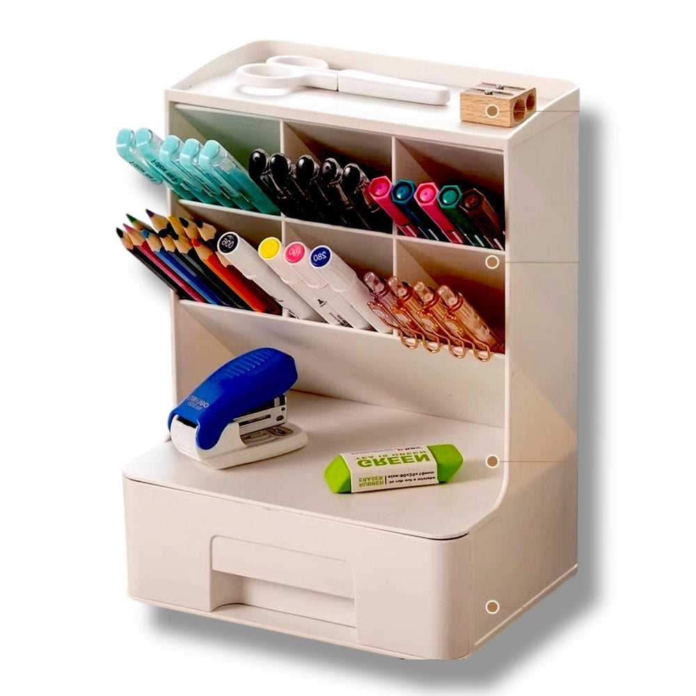 Organizador escritorio con cajón colores surtidos ROYMART
