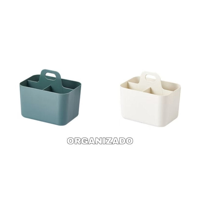 Organizador escritorio 4 compartimentos con asa Roymart