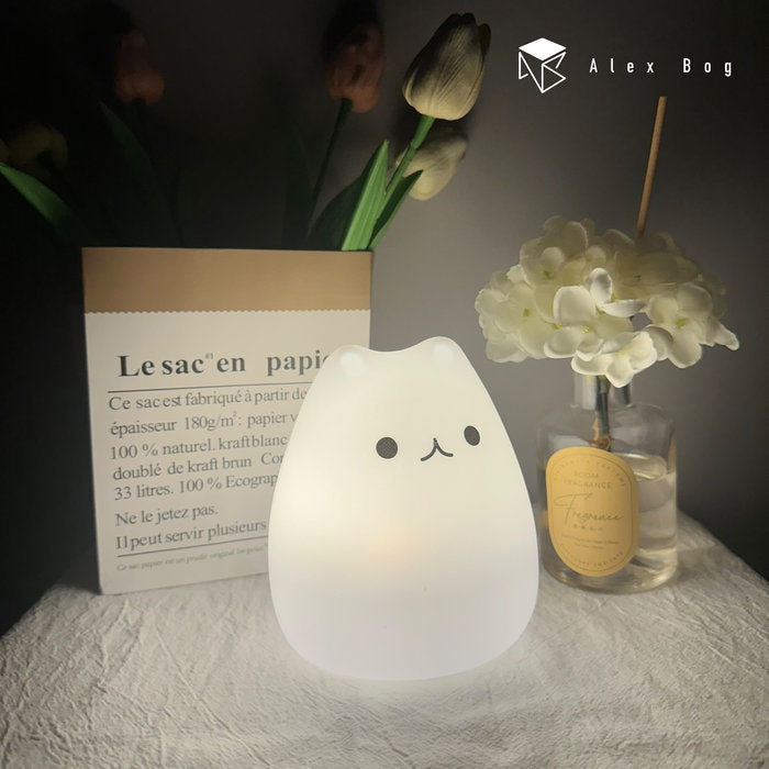 LAMPARA SILICONA CAT CAMBIO COLOR RGB | ROYMART | 1 UNIDAD | 8431234196719 Imagen principal del producto