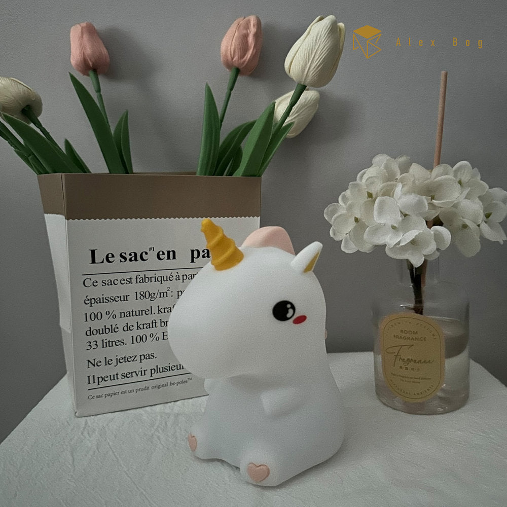 LAMPARA SILICONA UNICORN CAMBIO COLOR RGB | ROYMART | 1 UNIDAD | 8431234196764