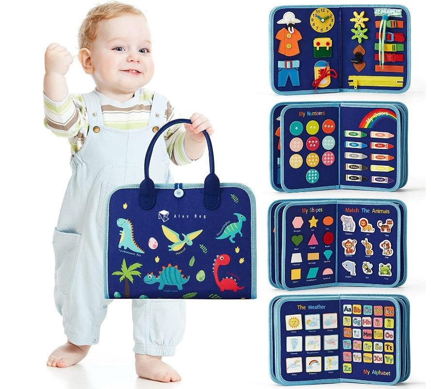 Carpeta de viaje didáctica Montessori azul ROYMART
