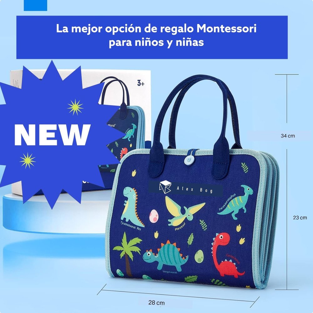 Carpeta de viaje didáctica Montessori azul ROYMART