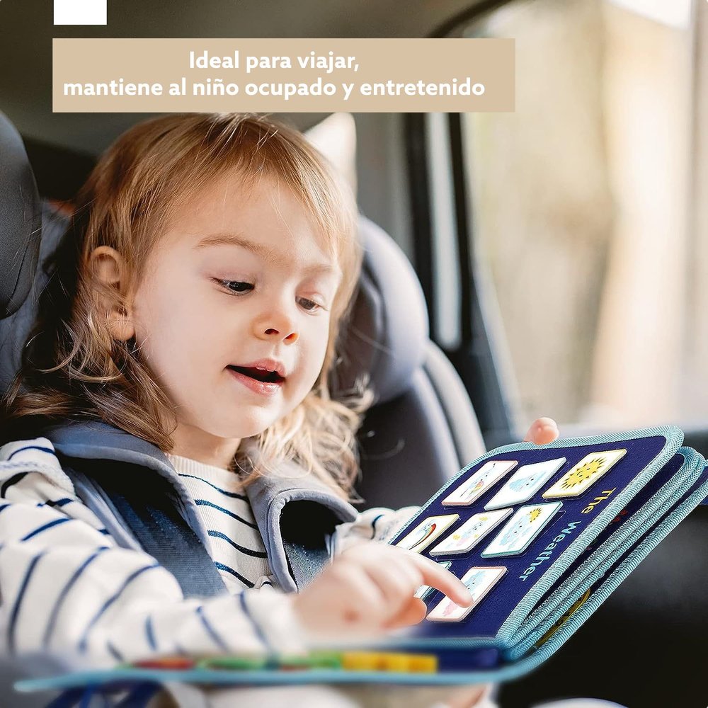 Carpeta de viaje didáctica Montessori azul ROYMART