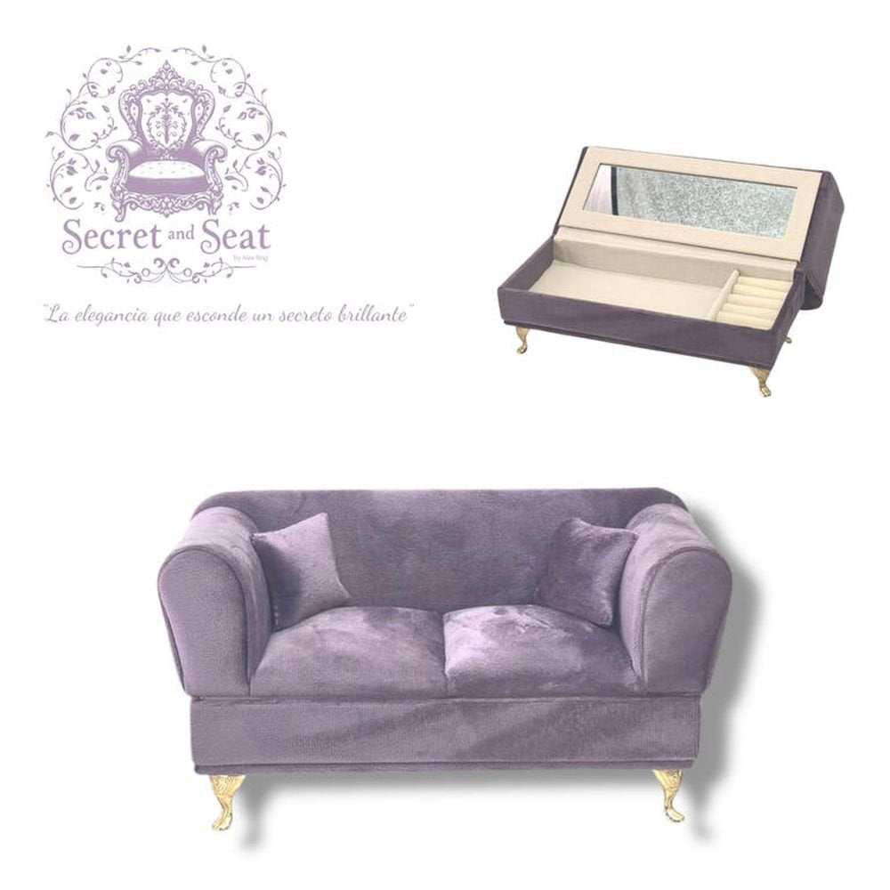 Mini Sofa Secret & Seat Joyero Light Purpule ROYMART Imagen principal del producto
