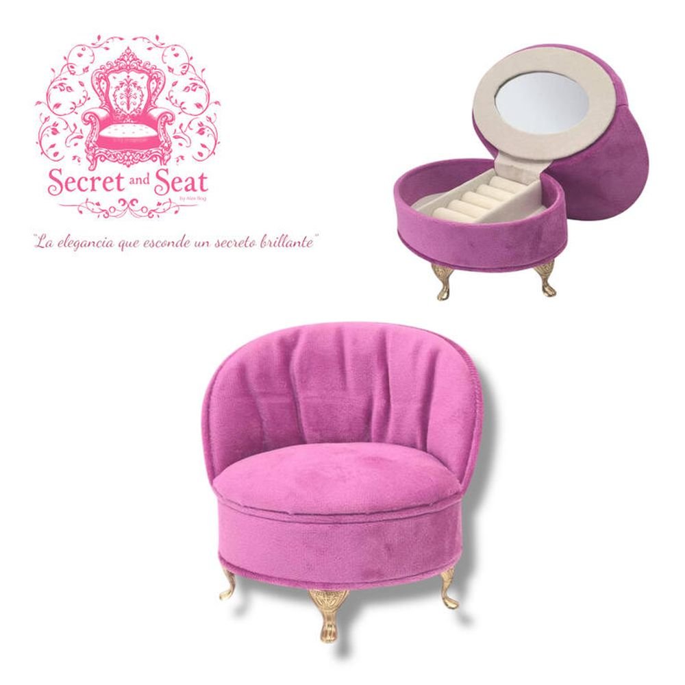 Mini Sofa Secret & Seat Joyero Fucsia Roymart Imagen principal del producto