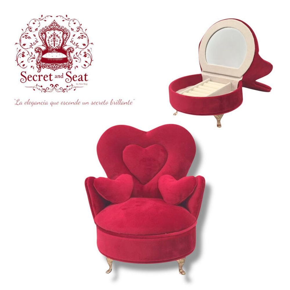 MINI SOFA SECRET & SEAT JOYERO LOVE RED | ROYMART | 1 UNIDAD | 8431234196924 Imagen principal del producto