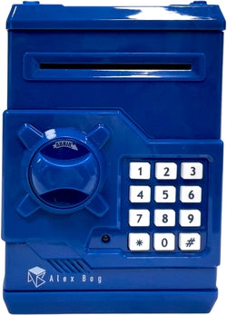 Caja fuerte electrónica Roymart color azul oscuro para regalos