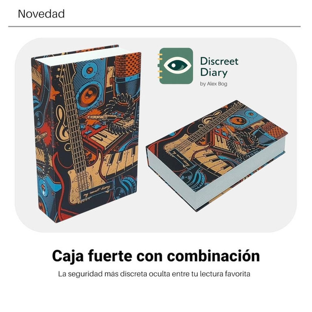 CAJA FUERTE CON COMBINACION MUSIC COVER | ROYMART | 1 UNIDAD | 8431234197655