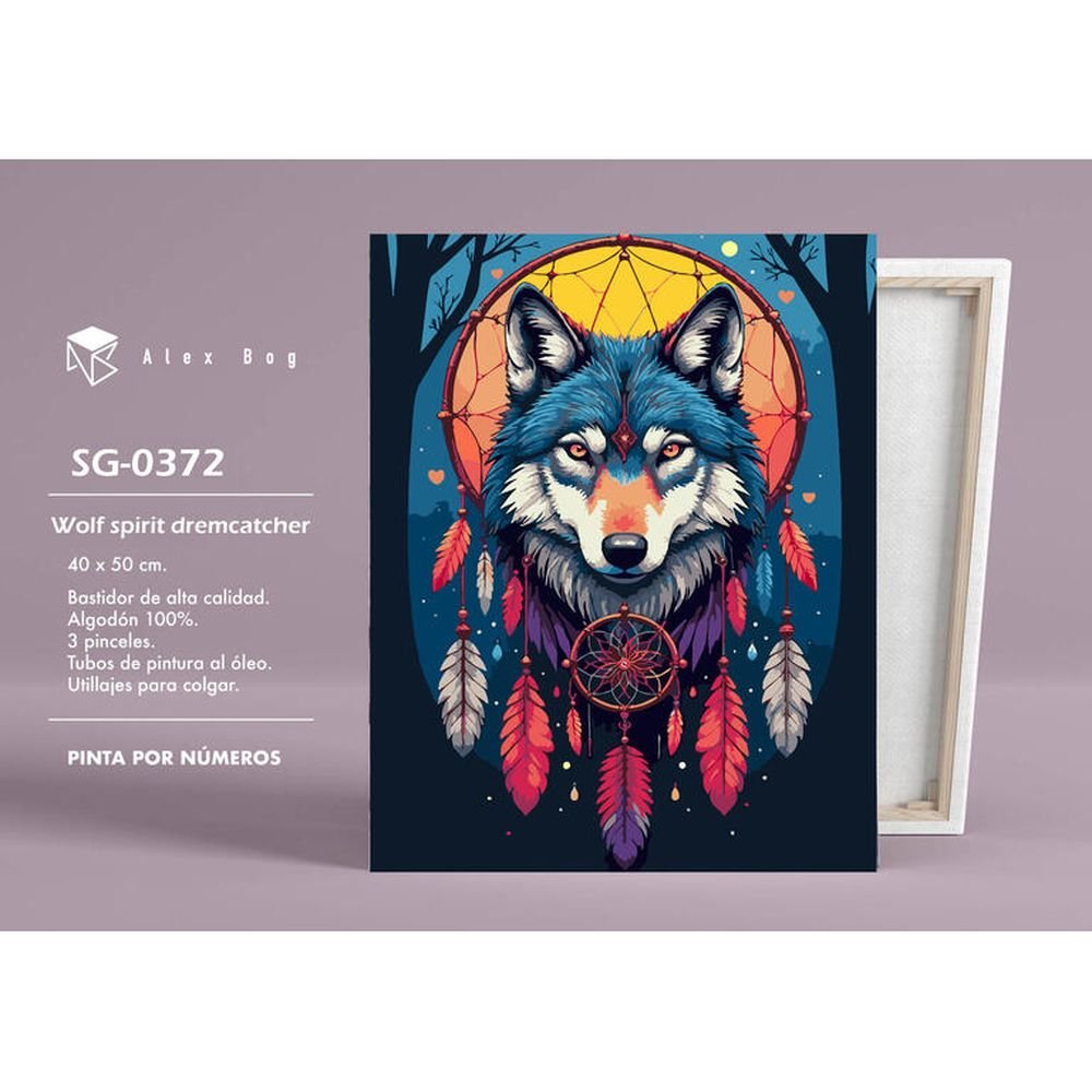 PINTAR POR NUMEROS WOLF SPIRIT DREAMCATCHER | ROYMART | 1 UNIDAD | 8431234197686 Imagen principal del producto