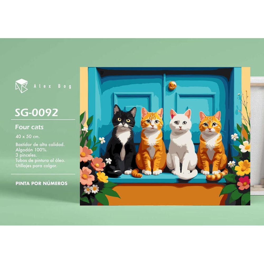 PINTAR POR NUMEROS FOUR CATS | ROYMART | 1 UNIDAD | 8431234197754 Imagen principal del producto