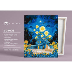 PINTAR POR NUMEROS STARRY NIGHT CATS | ROYMART | 1 UNIDAD | 8431234197792