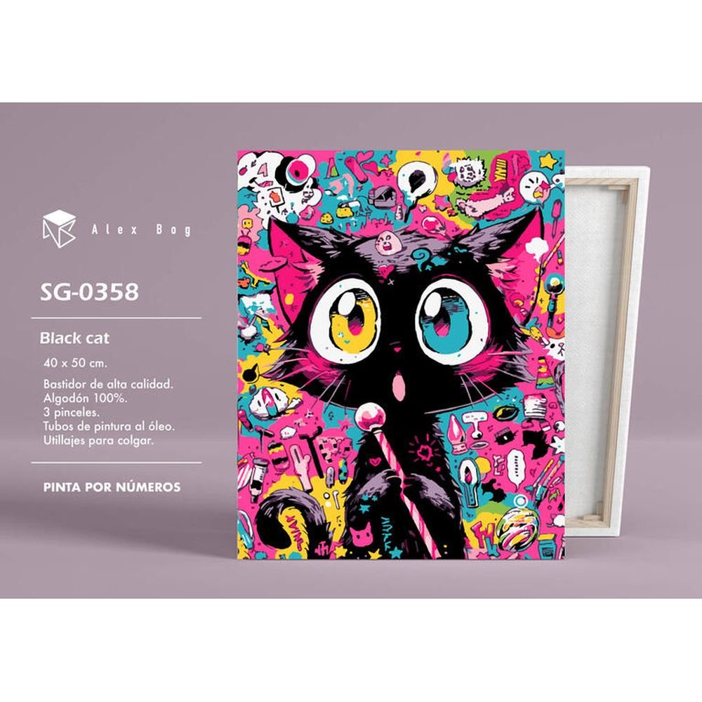 PINTAR POR NUMEROS BLACK CATS | ROYMART | 1 UNIDAD | 8431234197907
