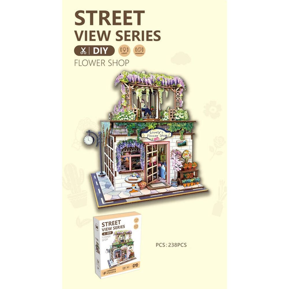 MAQUETA MADERA 238 PIEZAS STREET FLOWER SHOP | ROYMART | 1 UNIDAD | 8431234198065 Imagen principal del producto
