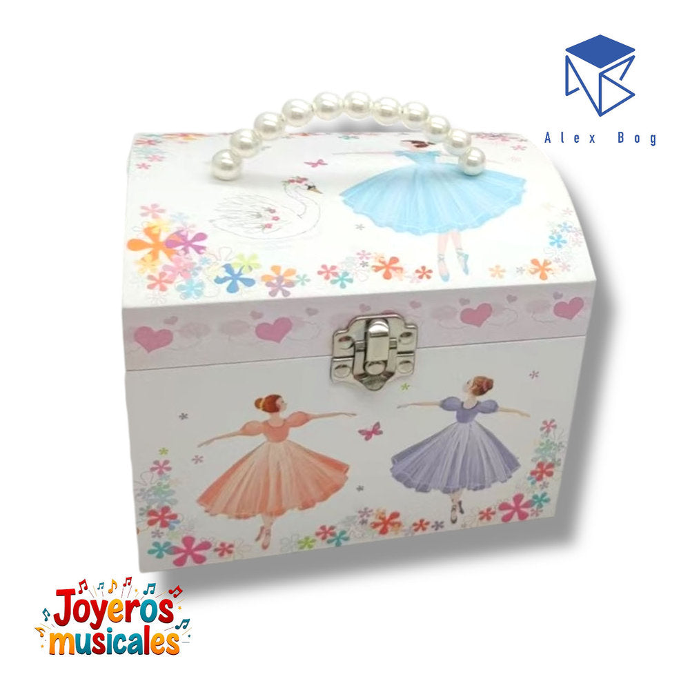 Joyero Musical Asa Perlas Ballerinas ROYMART Imagen principal del producto