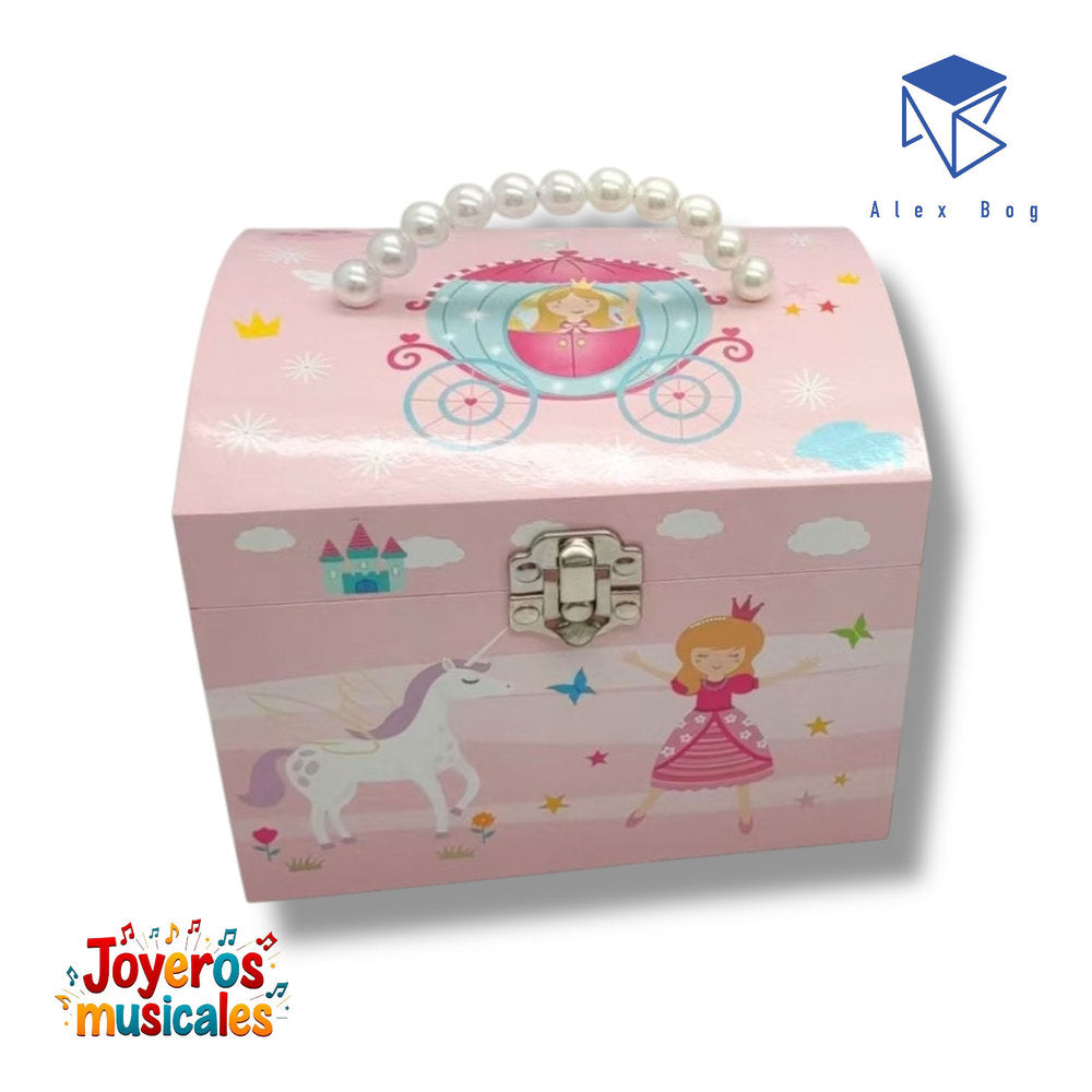Joyero musical Asa Perlas Hada con unicornio marca Roymart Imagen principal del producto