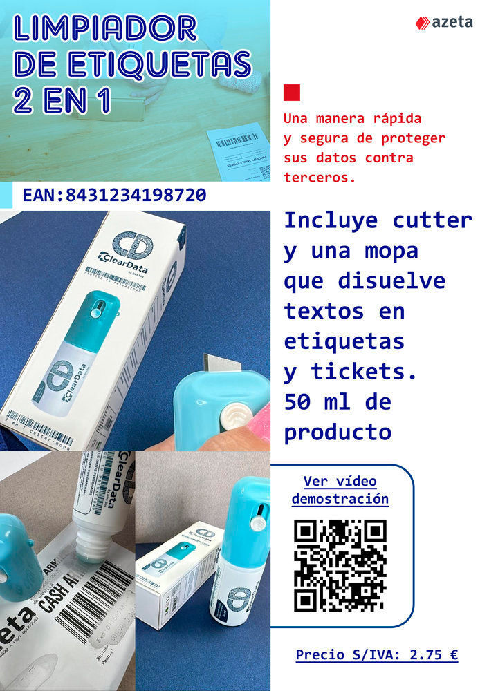 Limpiador de Etiquetas 2 en 1 ROYMART Imagen principal del producto
