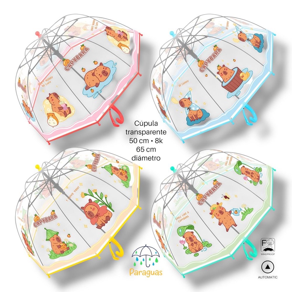 Paraguas infantil 4 colores surtidos Capibara Roymart Imagen principal del producto