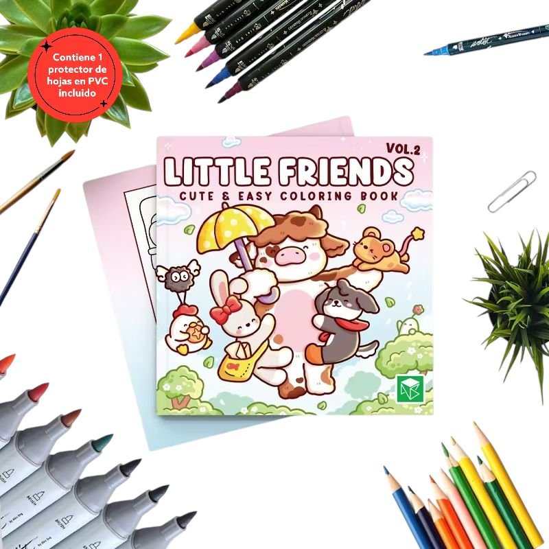 Libro para colorear Little Friends Cozy 48 páginas ROYMART