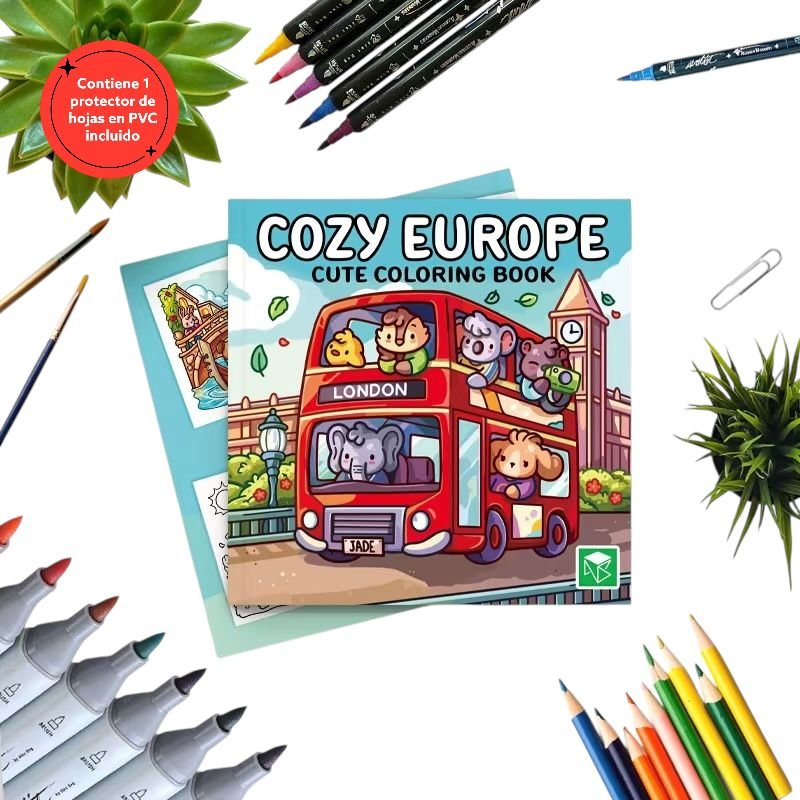 Libro para Colorear Cozy Europe 48 páginas Roymart