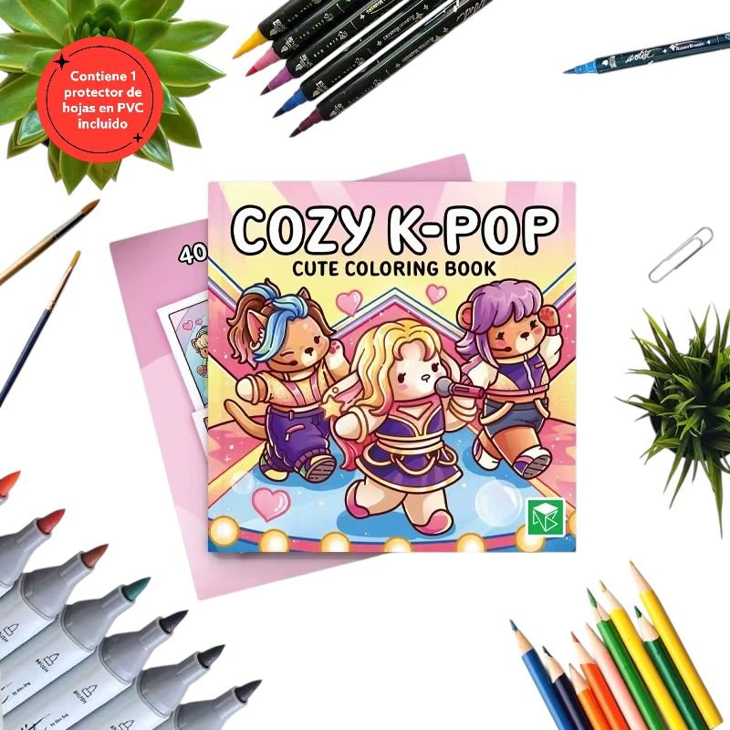 Libro para Colorear Cozy K-pop 48 páginas ROYMART