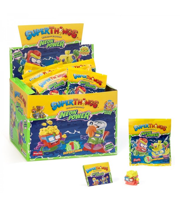 EXPOSITOR 50 SUPERTHINGS NEON POWER - ONE PACK | SUPERTHINGS | 1 UNIDAD | 8431618023051 Imagen principal del producto