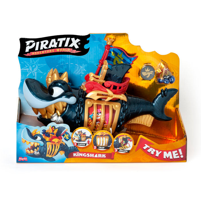 Piratix King Shark Golden Teeth Juguete de Plástico