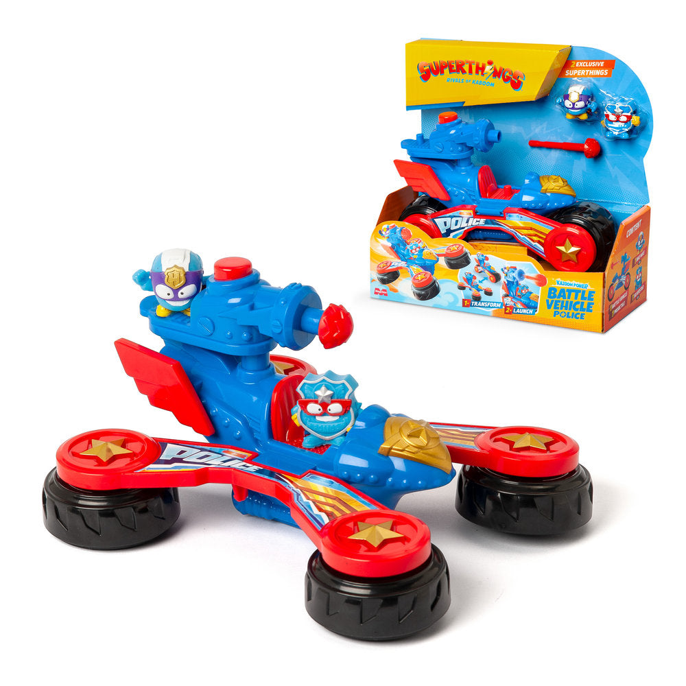 Superthings Kazoom Power Warriors Battle Vehicle Police