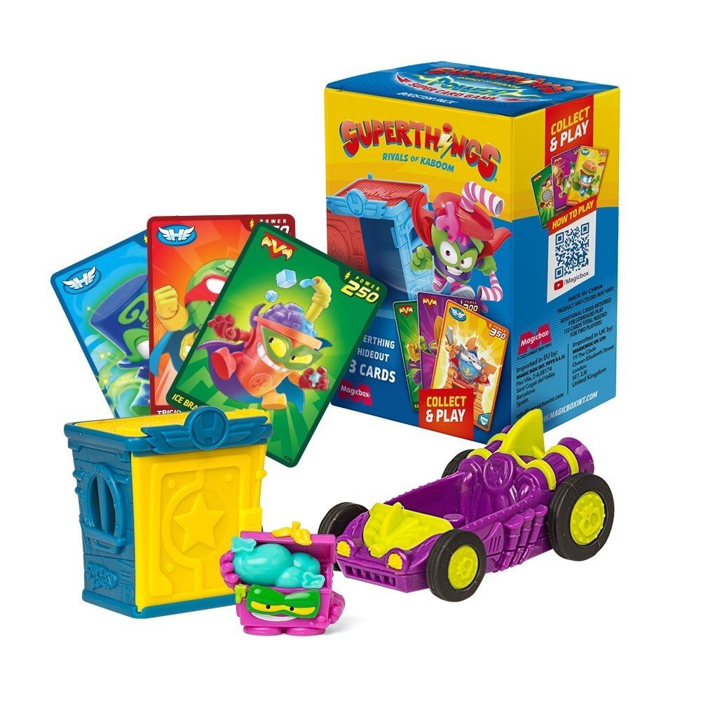 Expositor 12 Hideout & Card Pack Superthings Power