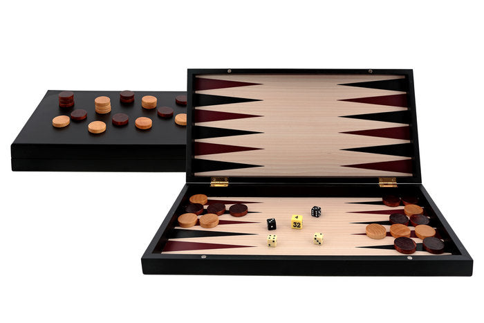 JUEGO BACKGAMMON PROFESIONAL BLACK SERIES | AQUAMARINE GAMES | 1 UNIDAD | 8432026201819 Imagen principal del producto