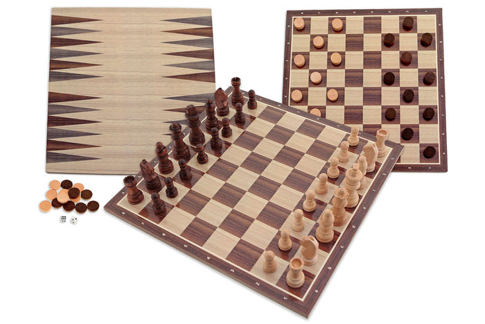 Juego Ajedrez Damas Backgammon Aquamarine Games