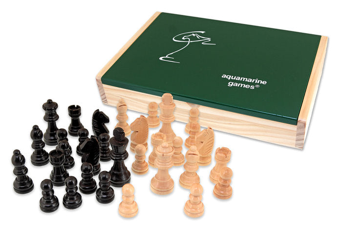 Juego Piezas de Ajedrez Staunton 4 en Estuche Exclusive Aquamarine Games