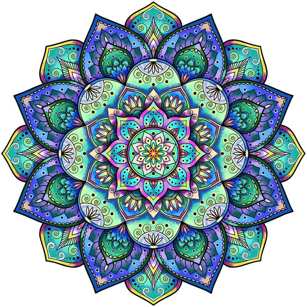 Puzzle de Madera Flowers Wood Puzzle the Mandala AquaMarine Games Imagen principal del producto