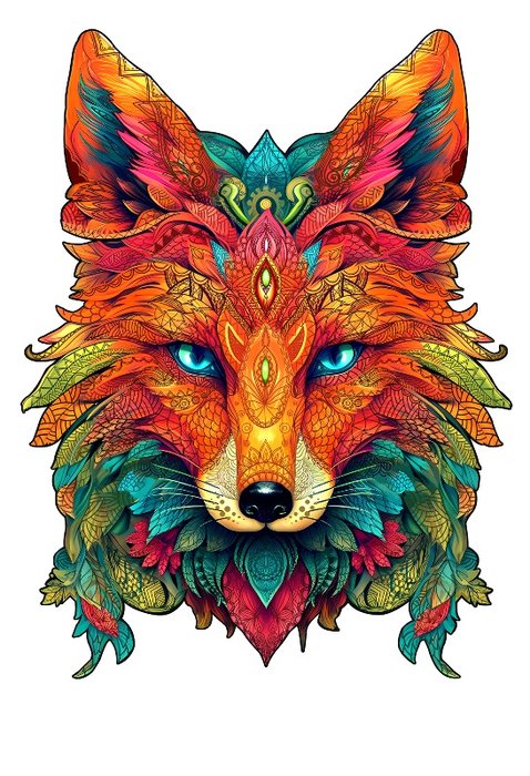 PUZZLE ANIMAL WOOD PUZZLE FOX | AQUAMARINE GAMES | 1 UNIDAD | 8432026203080 Imagen principal del producto