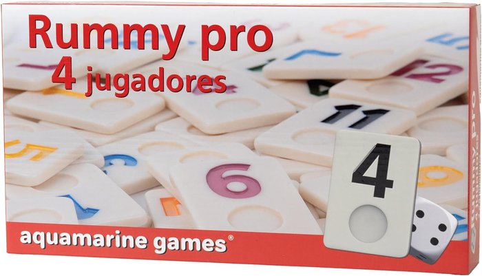 Rummy Pro 4 Jugadores Lata Aquamarine