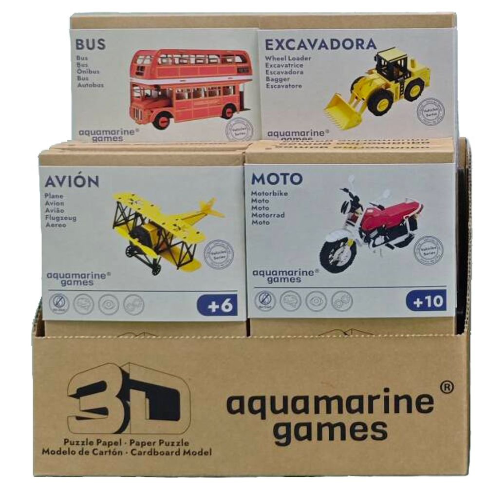 Puzzle Papel 3D Vehicles Paper Puzzle 3D Surtido Aquamarine Games Imagen principal del producto