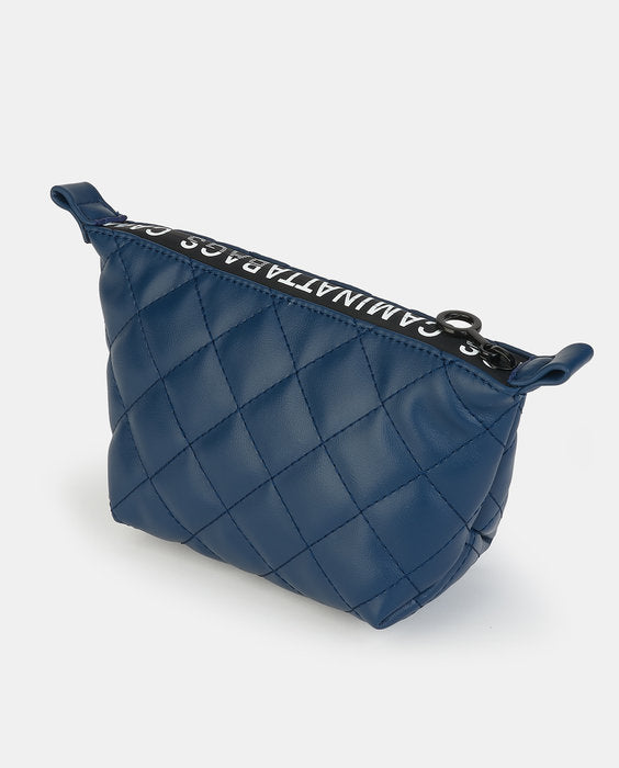 NECESER TRIANGULAR CON CREMALLERA MUJER BULLDOG AZUL | CAMINATTA Imagen principal del producto