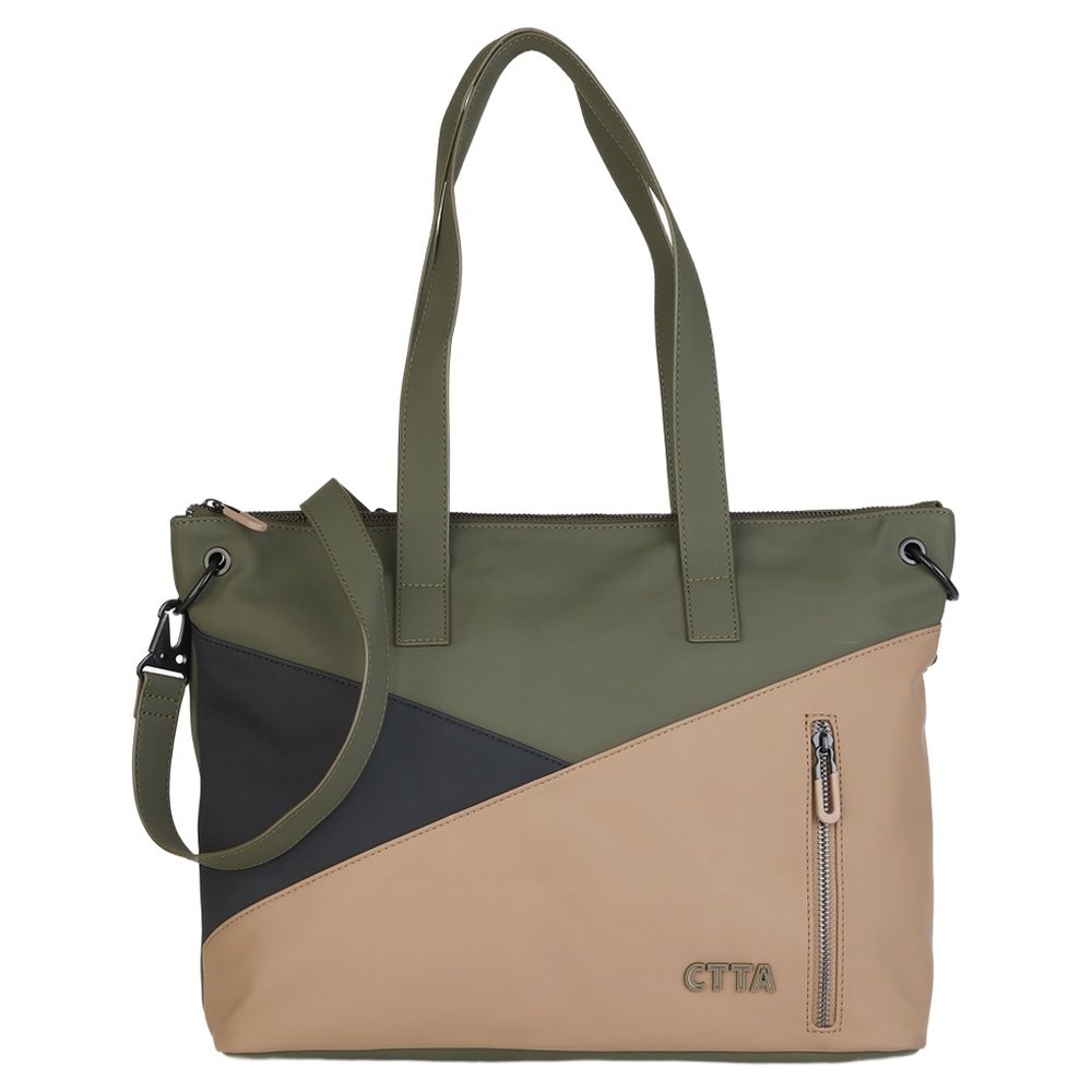 BOLSO SHOPPER CON ASA HOMBRO Y BANDOLERA UNAMUNO KAKI 35X28X | CAMINATTA | 1 UNIDAD | 8432077124907