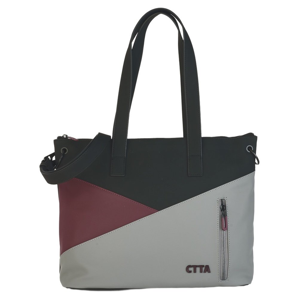 BOLSO SHOPPER CON ASA HOMBRO Y BANDOLERA UNAMUNO NEGRO 35X28 | CAMINATTA | 1 UNIDAD | 8432077124914 Imagen principal del producto