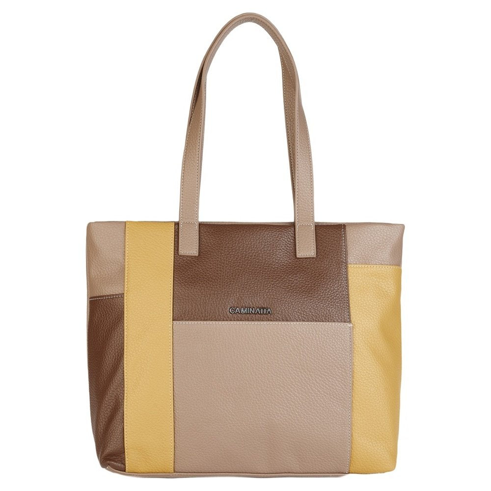 BOLSO SHOPPING CON ASA BANDOLERA GONGORA TAUPE 34X19X12 | CAMINATTA | 1 UNIDAD | 8432077125249 Imagen principal del producto
