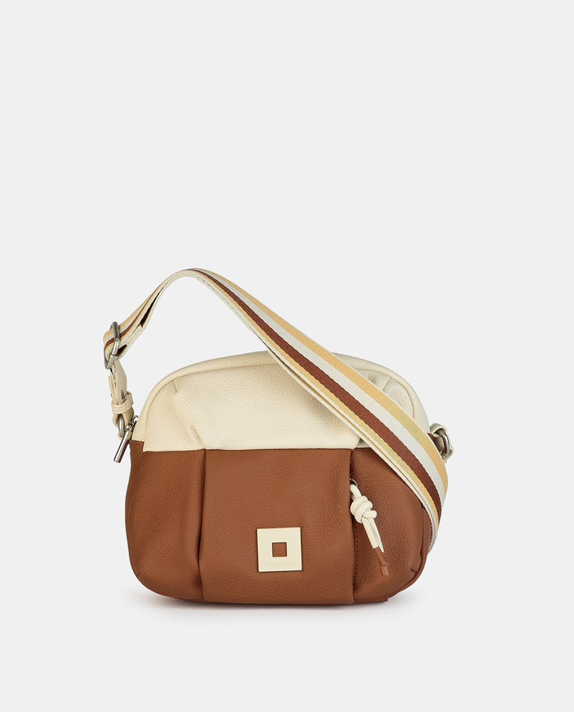 Bolso bandolera pequeño Azzurra cuero 23x20