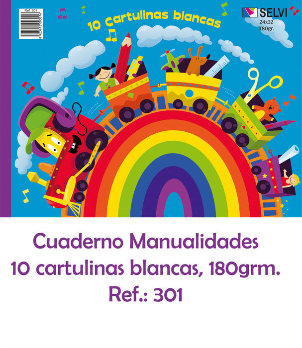 BLOC 24X32 10H CARTULINA BLANCA 180G | 20 UNIDADES | (M, SELVI, S,A,)