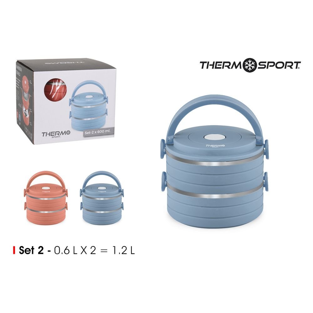 Fiambrera Doble Plast-acero 0,6L Surtido INDE SOLER