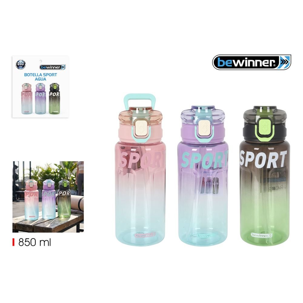 Botella Sport Transparente Multi 850ml Bewinner Imagen principal del producto