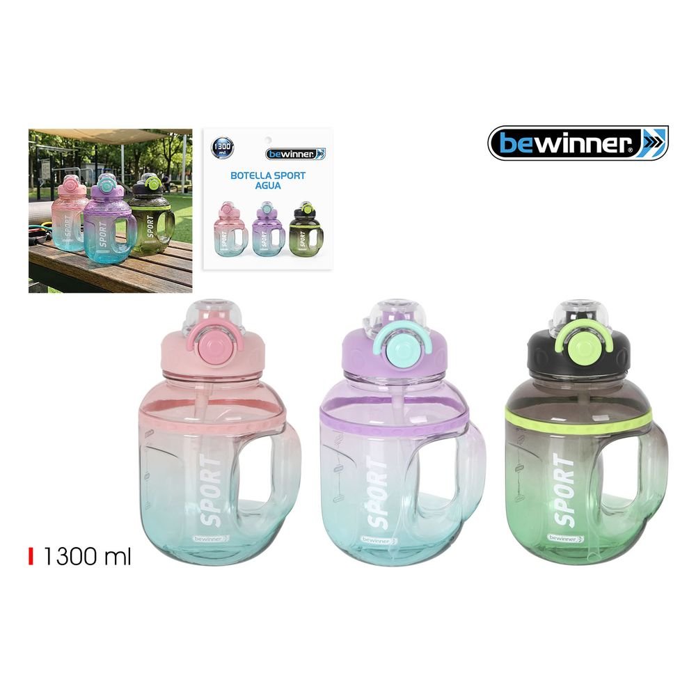 Bidon Sport Transparente Mult 1300 ml Bewinner