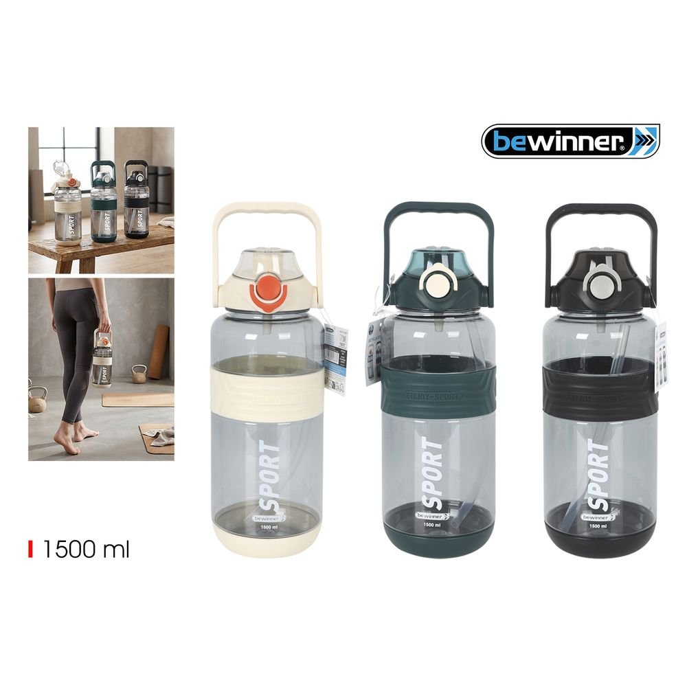 Botella sport transparente 1500ml Bewinner surtido Imagen principal del producto