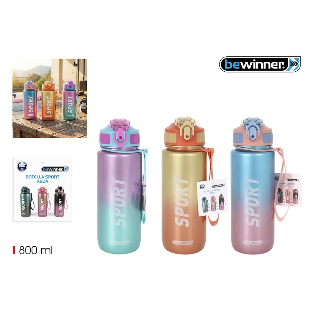Botella Sport Metalizada 800ml Bewinner
