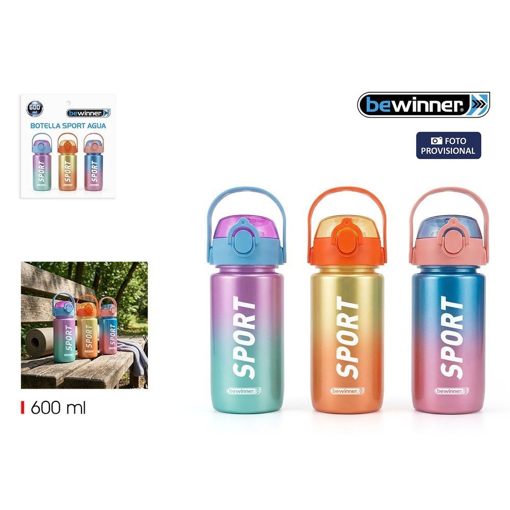 Botella Sport Metalizada 600ml Bewinner
